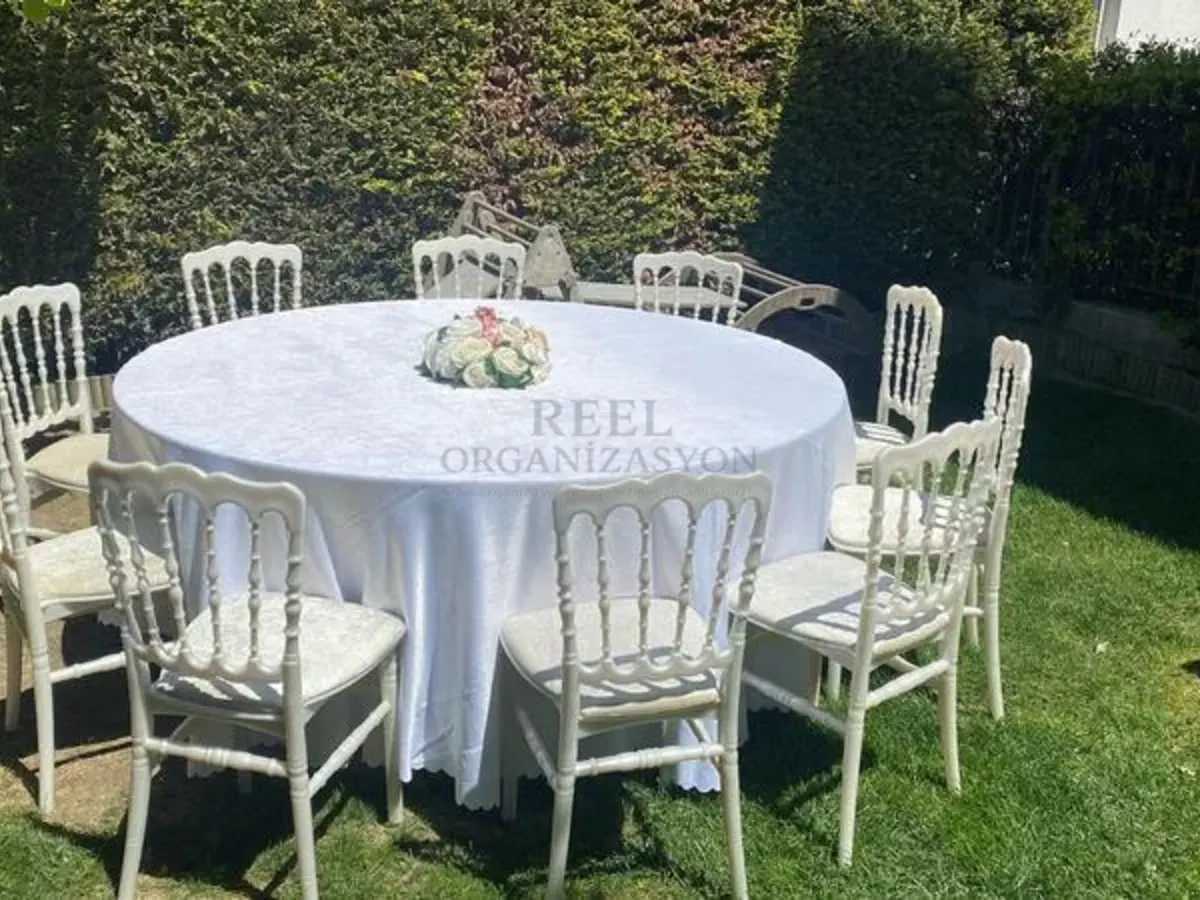 Tiffany Sandalye Kiralama İstanbul - Reel Organizasyon gerçek kurulum görseli